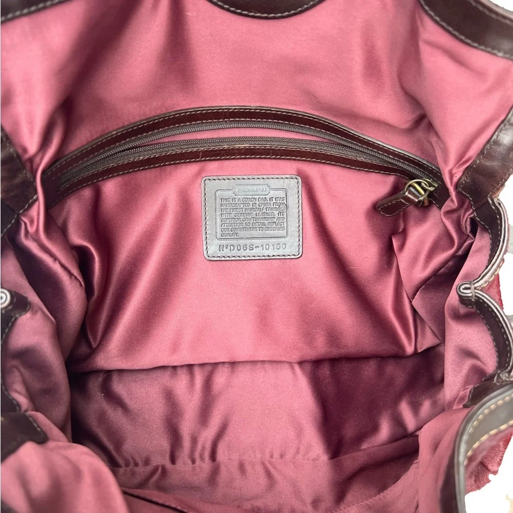 Coach Chelsea Limited Edition Burgundy Pony Hair Satchel - Picture 8 of 8